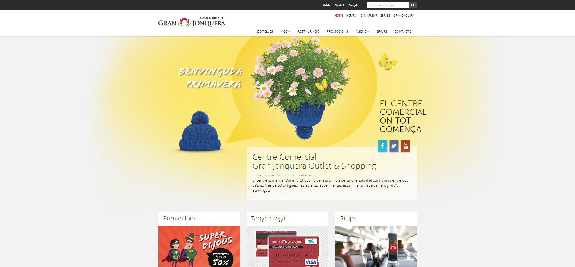 Nuevo website para el centro comercial Gran Jonquera